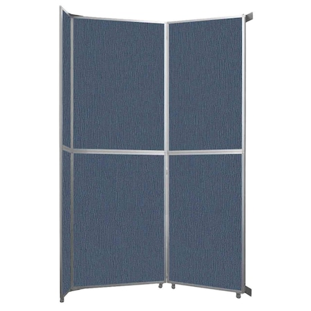 Versare Operable Wall Folding Room Divider 7'11" x 12'3" Ocean Fabric 1070215-2